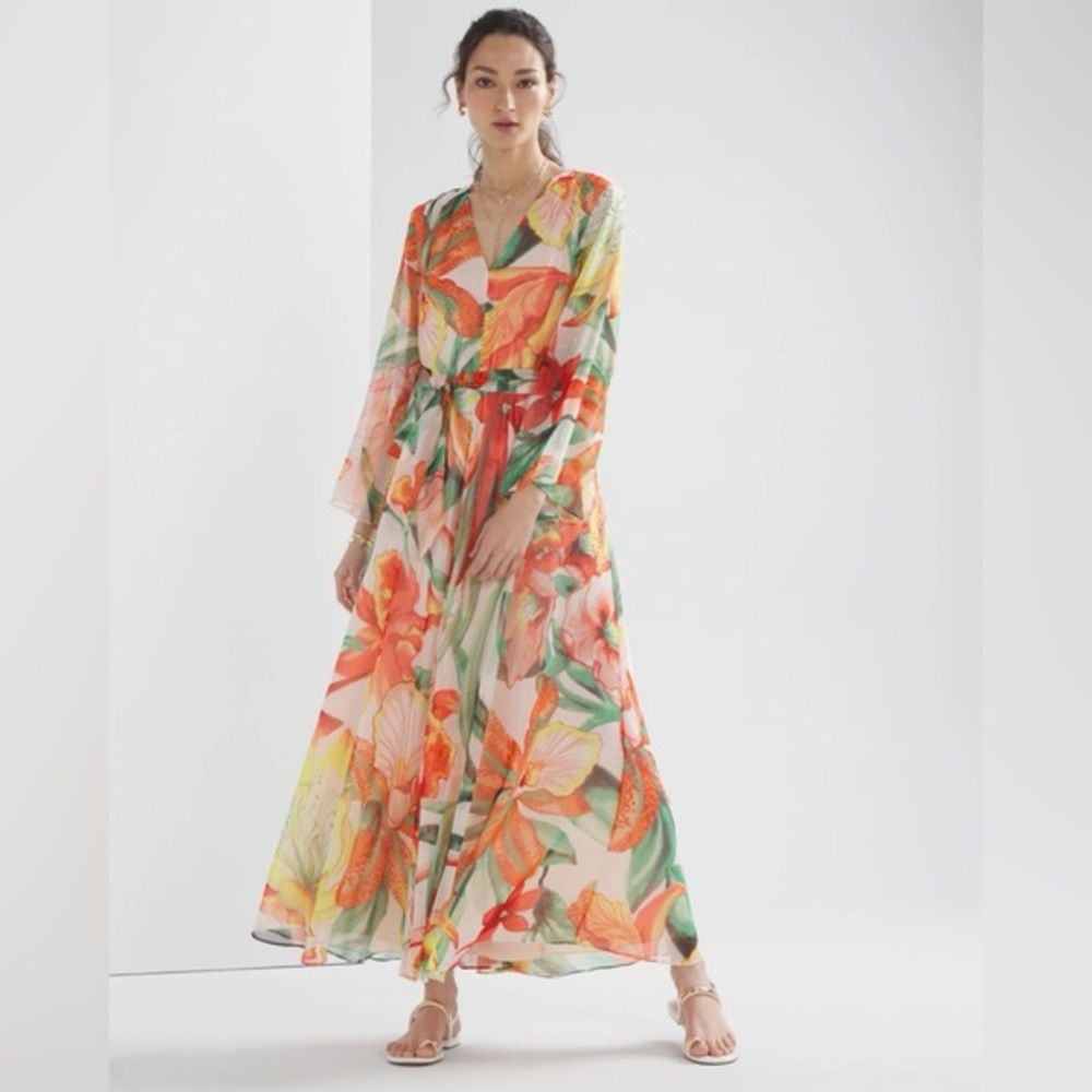White House Black Market “Drama” Maxi Dress – Size XS